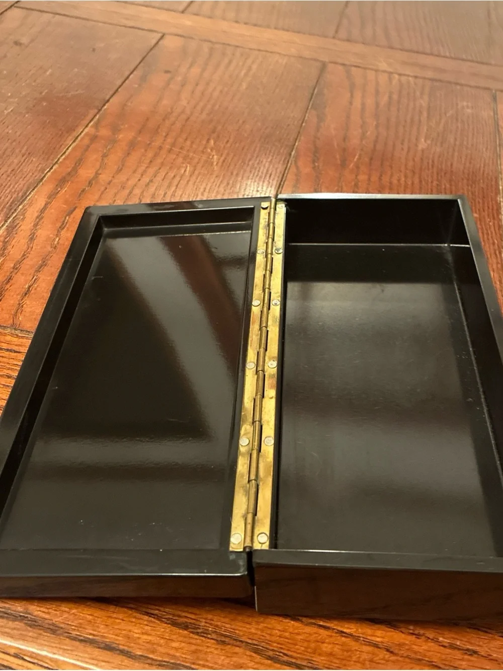 Couroc Of Monterey Jewelry Trinket Box Black Wood Inlaid Eagle Vintage